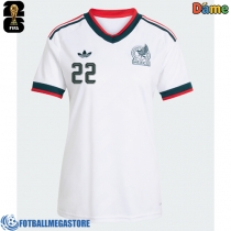 Fotballdrakt Dame Mexico Hirving Lozano #22 Bortedrakt VM 2026 Kortermet